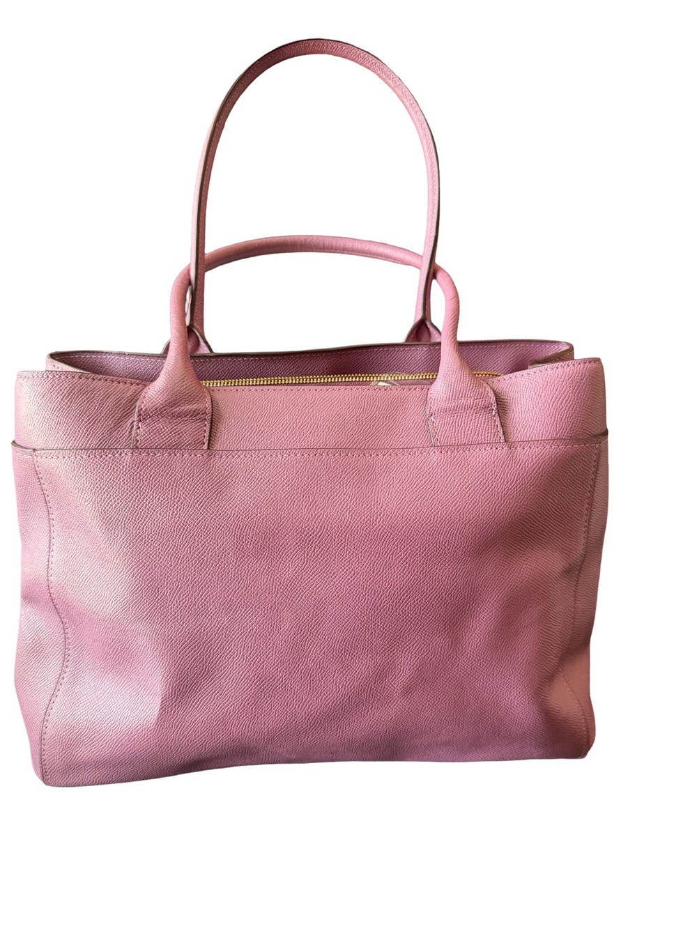 Coach Rose Pink Leather Tote Bag - Signature Logo - Picture 3 of 12